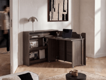 Bureau escamotable CONCEPTION PRO chêne dunin droite