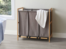 Trieur à linge WASHING 3 compartiments gris