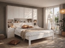 Lit pont RIGA 160x200 cm blanc