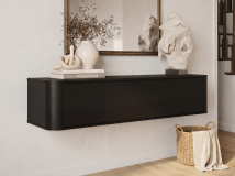 Console suspendue OVALIS 140 cm noir mat