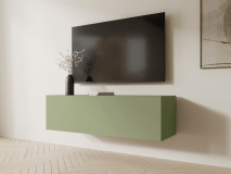 Meuble tv-hifi KINGSTON 1 porte battante 105 cm avocat