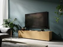 Meuble tv-hifi KINGSTON 1 porte battante 140 cm chêne