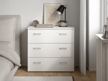 Commode SPACIO 3 tiroirs blanc