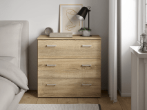 Commode SPACIO 3 tiroirs chêne