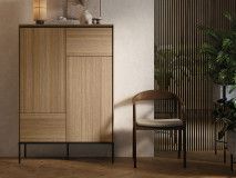 Armoire VIDDO 2 portes chêne linea