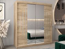 Armoire YORKSHIRE 2 portes coulissantes 180 cm sonoma