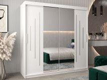 Armoire YORKSHIRE 2 portes coulissantes 200 cm blanc