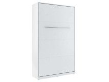 Lit mural escamotable CONCEPTION 120x200 cm blanc mat (vertical)