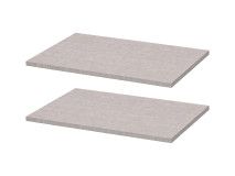 Etagère MINOTOR 90x52 cm lin naturel (lot de 2)