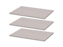 Etagère MINOTOR 90x52 cm lin naturel (lot de 3)