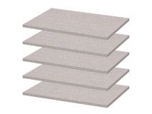 Etagère MINOTOR 66x50 cm lin naturel (lot de 5)