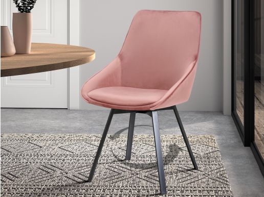 Chaise design pivotante ISKO rose