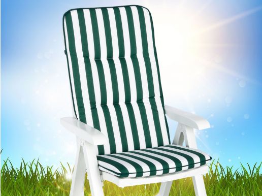 Coussin pour chaise de jardin SANTINI vert/blanc