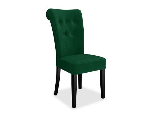 Chaise ELLEN vert avec pieds noir