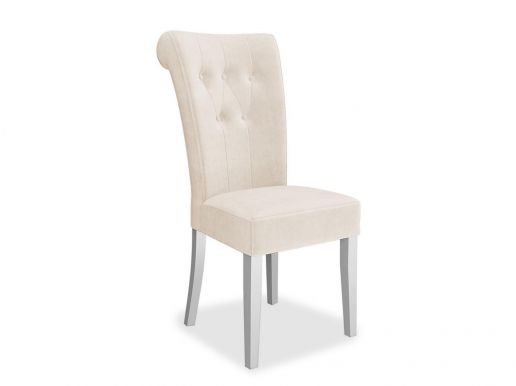 Chaise ELLEN blanc avec pieds blanc