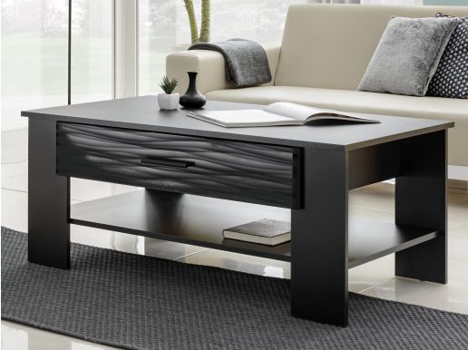Table basse rectangulaire BLASTER 105 cm noir
