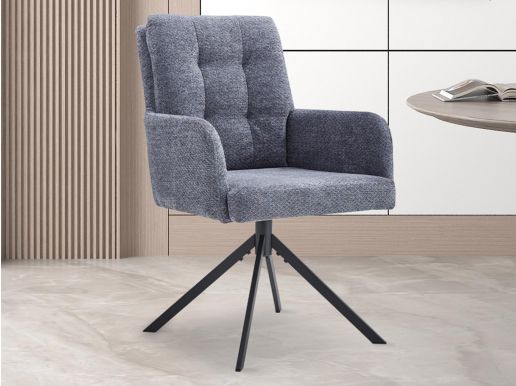 Chaise pivotante GRENOTA gris foncé