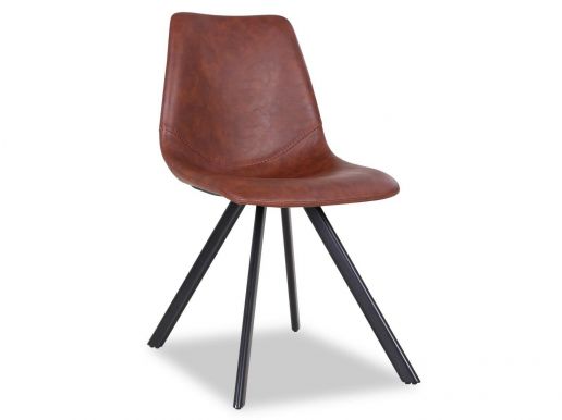 Chaise moderne YUKA brun foncé