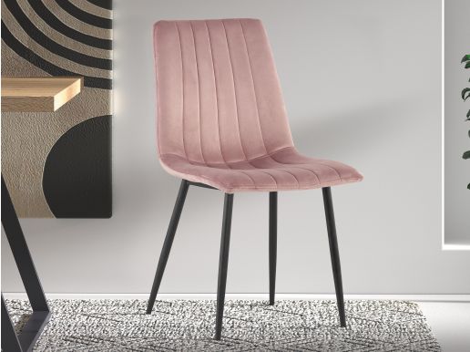 Chaise WILLO velours rose