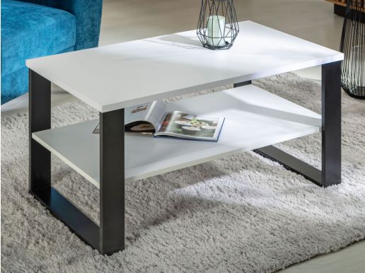 Table basse ATROX 100 cm blanc