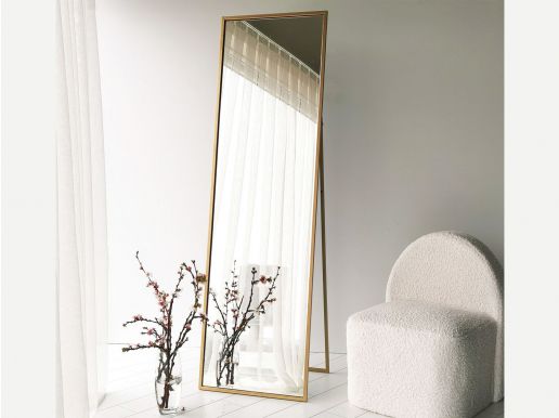 Miroir sur pied MERRY 170x50 cm bronze doré