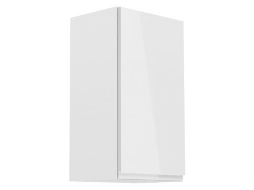 Meuble haut cuisine ASPAS 1 porte gauche 40 cm blanc/blanc laqué