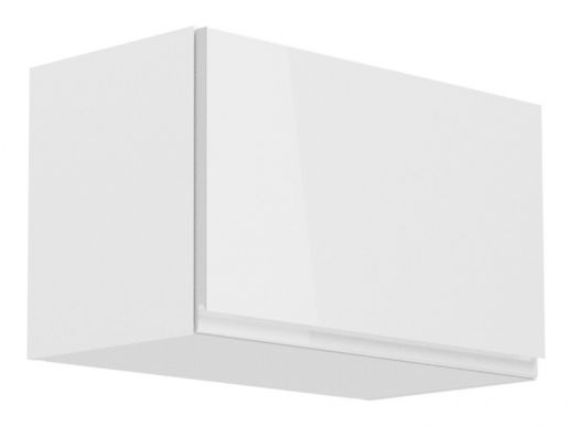 Meuble haut cuisine ASPAS 1 porte battante 60 cm blanc/blanc laqué