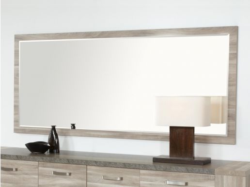 Miroir STONAGE 209 cm chêne aubier gris/marbre