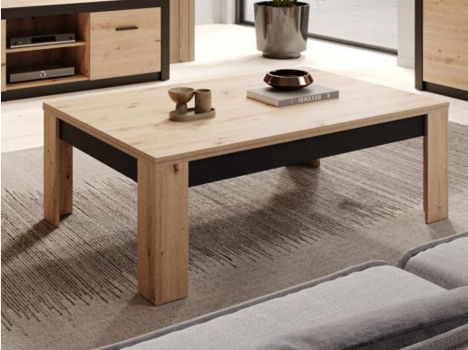 Table basse rectangulaire BRUCK 120 cm chêne artisan